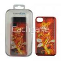 Protective Case Back Cover Red Lotus for iPhone 4S/4G