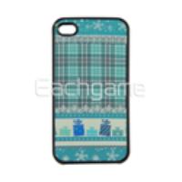 Gift Protective Back Cover Case for iPhone 4/4S - Grid Green