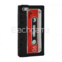 Retro Tape Protective Silicone Case for iPhone 5 Black