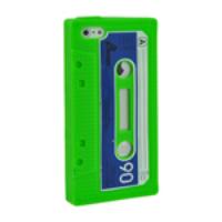 Retro Tape Protective Silicone Case for iPhone 5 Green