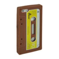 Retro Tape Protective Silicone Case for iPhone 5 Brown