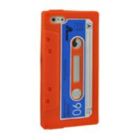 Retro Tape Protective Silicone Case for iPhone 5 Orange