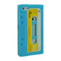 Retro Tape Protective Silicone Case for iPhone 5 Sky Blue