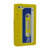 Retro Tape Protective Silicone Case for iPhone 5 Yellow