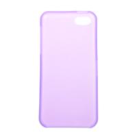 Fashion Transparent Back Case Slim Cover TPU for iPhone 5C Purple