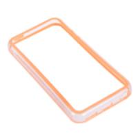 Two-Tone Protective Plastic Bumper Case for iPhone 5C - Orange & Clear