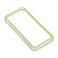 Two-Tone Protective Plastic Bumper Case for iPhone 5C - Green & Clear