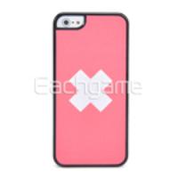 Matte Glitter Protective Case Shell Cover for iPhone 5 - Cross Pink