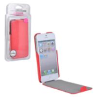 Litchi Pattern Vertical Folio Leather Case Cover for iPhone 5 - Red