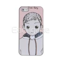 Colorful Relievo Hard Case Back Cover for iPhone 5 - School Boy