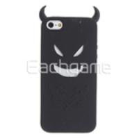 Devil Soft Silicone Case Shell Cover for iPhone 5 - Black