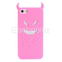 Devil Soft Silicone Case Shell Cover for iPhone 5 - Pink