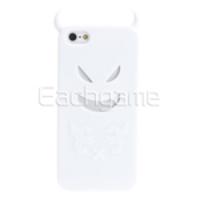 Devil Soft Silicone Case Shell Cover for iPhone 5 - White