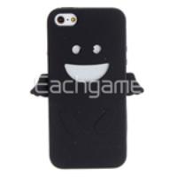 Angel Soft Silicone Case Shell Cover for iPhone 5 - Black