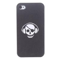 Hard Protective Case Back Cover for iPhone 4 - Skull Wears Headphone