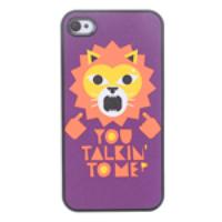 Hard Protective Case Back Cover for iPhone 4 - Cartoon Lion