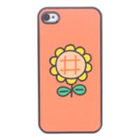 Hard Protective Case Back Cover for iPhone 4 - Cartoon Sunflower