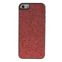 Paillette Style Protective Case Back Cover for iPhone 5 - Red