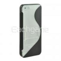 Stylish S-Line Protective Case with Stand for iPhone 5 Black