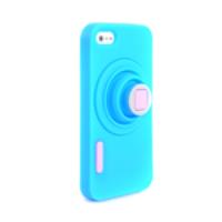 Unique Camera Pattern Silicone Case Cover for iPhone 5 Blue