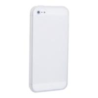 Two-Sided Frosted TPU Back Case Cover for iPhone 5 White