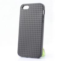 Little Squares Pattern TPU Case Cover for iPhone 5 Black