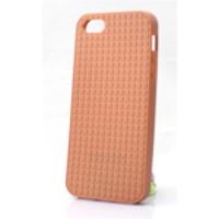 Little Squares Pattern TPU Case Cover for iPhone 5 Orange