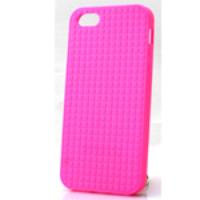 Little Squares Pattern TPU Case Cover for iPhone 5 Peach