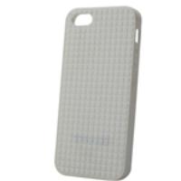 Little Squares Pattern TPU Case Cover for iPhone 5 White