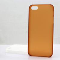 Transparent Style with Rubber Paint Case for iPhone 5 Jacinth