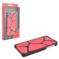 Basketball Pattern Wooden & Silicone Case for iPhone 5 Red