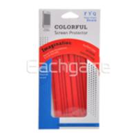 Full Body Colorful Screen Protector Dermatoglyph Case for iPhone 4 Red