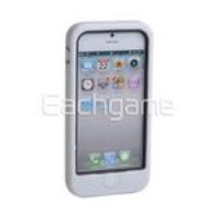 Creative Robot Image Silicone Case Cover for iPhone 5 White