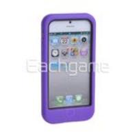 Creative Robot Image Silicone Case Cover for iPhone 5 Purple