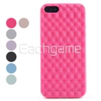 Chocolate Patterns TPU Soft Back Case Cover for iPhone 5 Rose