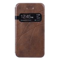 Protective Folio Leather Case Cover for iPhone 4G/4S Coffee