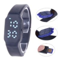 Multi-funciton TF U disk USB2.0 LED Watch Silicone Unisex Wrist Watch 