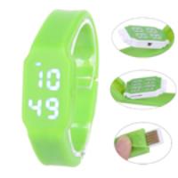 Multi-funciton TF U disk USB2.0 LED Watch Silicone Unisex Wrist Watch 