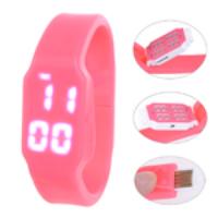 Multi-funciton TF U disk USB2.0 LED Watch Silicone Unisex Wrist Watch 