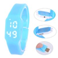 Multi-funciton TF U disk USB2.0 LED Watch Silicone Unisex Wrist Watch 