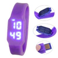 Multi-funciton TF U disk USB2.0 LED Watch Silicone Unisex Wrist Watch 