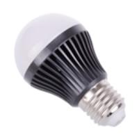 E27 10-LED 5W 350LM 100-240V White Light LED Ball Bulb Lamp Black Clea