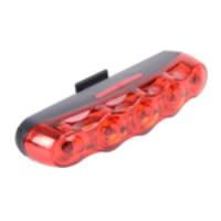 Waterproof 5 White LED Bike Light Red + Black