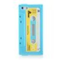 Retro Cassette Tape Silicone Case for iPhone 5 (Blue)