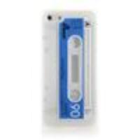 Retro Cassette Tape Silicone Case for iPhone 5 (Translucent White)