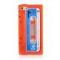 Retro Cassette Tape Silicone Case for iPhone 5 (Orange)