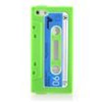 Retro Cassette Tape Silicone Case for iPhone 5 (Green)