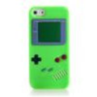 GameBoy Console Style Silicone Protective Case for iPhone 5 (Green)