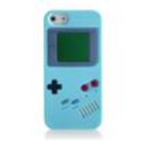 GameBoy Console Style Silicone Protective Case for iPhone 5 (Blue)