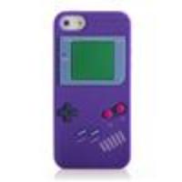 GameBoy Console Style Silicone Protective Case for iPhone 5 (Purple)